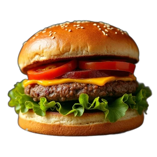 food, animal, weapon, crown, photorealistic, 3d render, veggie, burger transparent PNG cut-out