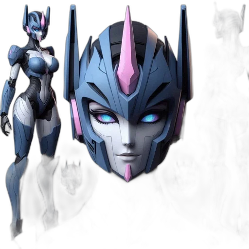 robot, concept art, 3d render, fantasy art, comic book art, blue, pastel, character transparent PNG cut-out