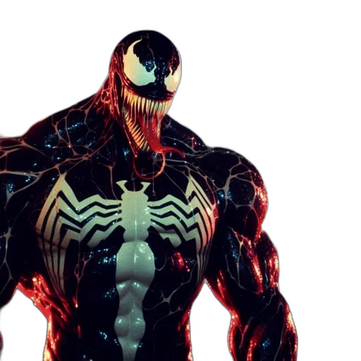 mask, creature, animal, comic book art, concept art, 3d render, venom, marvel transparent PNG cut-out