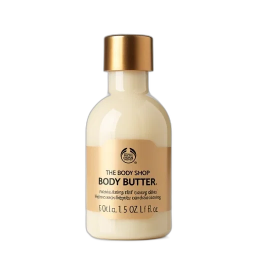 bottle, body, shop, butter, beige, label, gold, cap transparent PNG cut-out