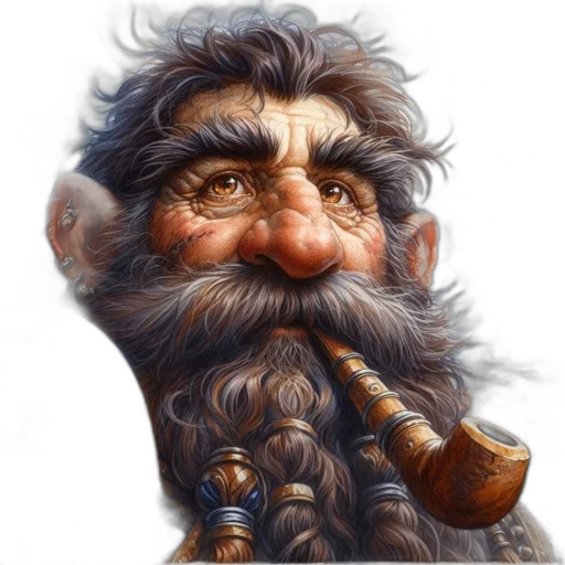 face, staff, fantasy art, concept art, photorealistic, oil painting, mountain, dwarf transparent PNG cut-out