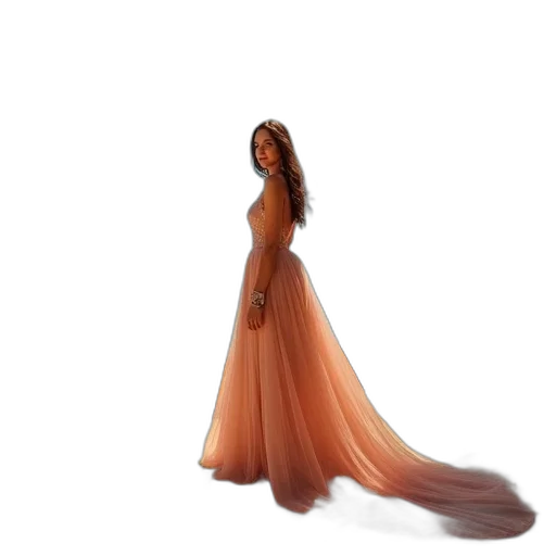 dress, hair, creature, 3d render transparent PNG cut-out