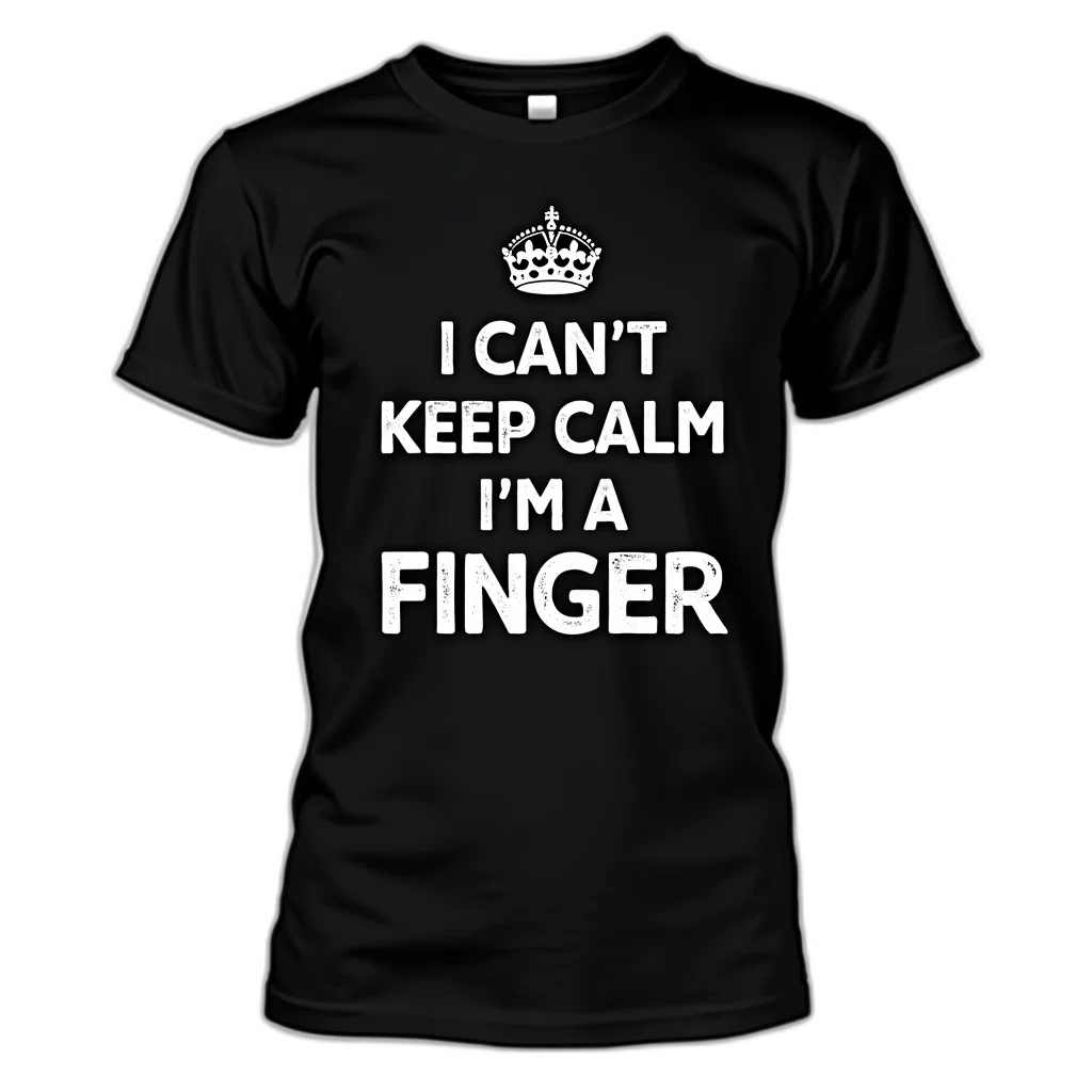 black, t-shirt, white, graphic, design, reads, can, keep transparent PNG cut-out