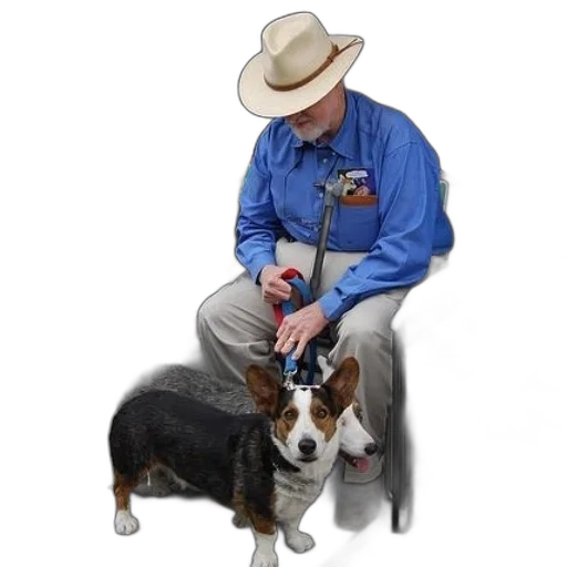 hat, staff, jacket, animal, photorealistic, oil painting, man, blue transparent PNG cut-out