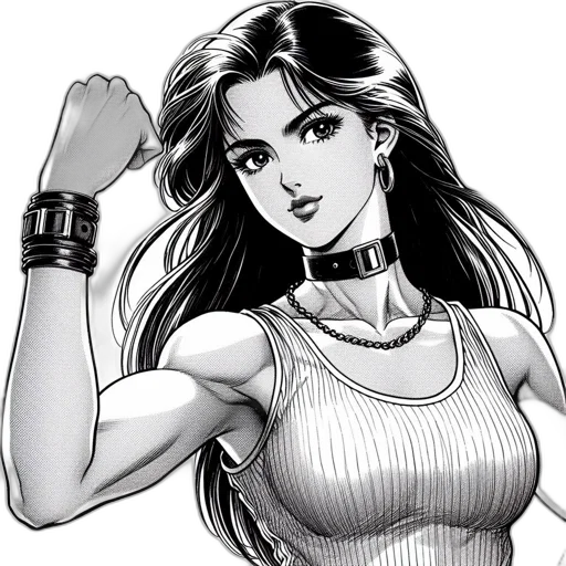jewelry, weapon, comic book art, cartoon, concept art, anime, young, woman transparent PNG cut-out