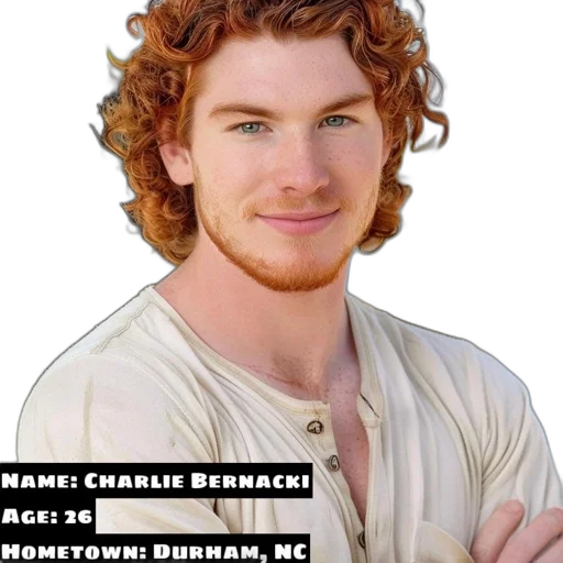 photorealistic, digital, profile, page, charlie, bernacki, features, young transparent PNG cut-out