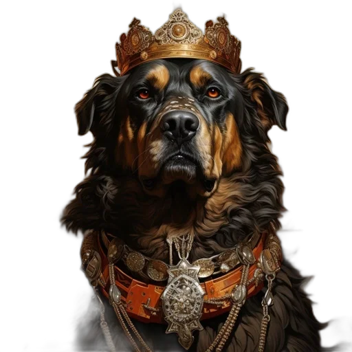 crown, animal, staff, jewelry, photorealistic, fantasy art, concept art, oil painting transparent PNG cut-out