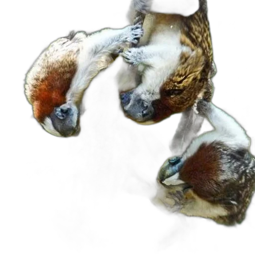 animal, creature, mask, hair, photorealistic, 3d render, concept art, watercolor transparent PNG cut-out