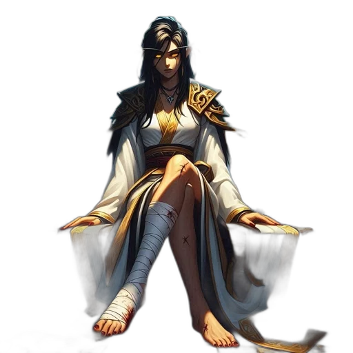 staff, crown, concept art, fantasy art, pixel art, comic book art, golden, monochrome transparent PNG cut-out