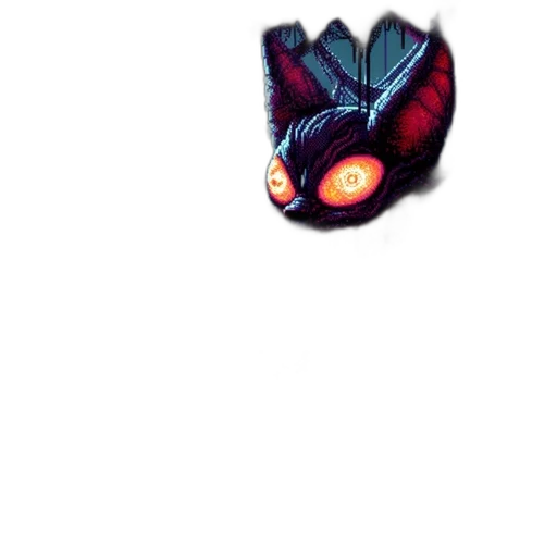 mask, creature, dragon, animal, pixel art, concept art, comic book art, 3d render transparent PNG cut-out