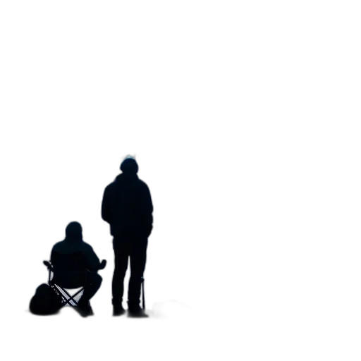 jacket, umbrella, staff, robot, concept art, pixel art, 3d render, photorealistic transparent PNG cut-out