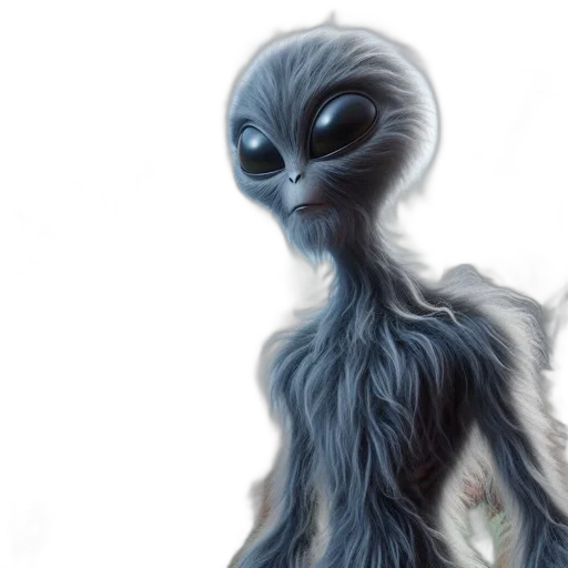 creature, animal, face, hair, concept art, fantasy art, photorealistic, 3d render transparent PNG cut-out