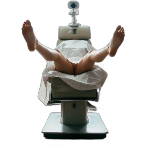 robot, examination, room, houses, patient, reclining, exposed, feet transparent PNG cut-out