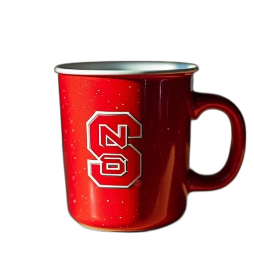 ball, state, cardinals, red, speckled, mug transparent PNG cut-out