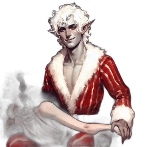 concept art, fantasy art, watercolor, red, monochrome, two, elves, inhabit transparent PNG cut-out