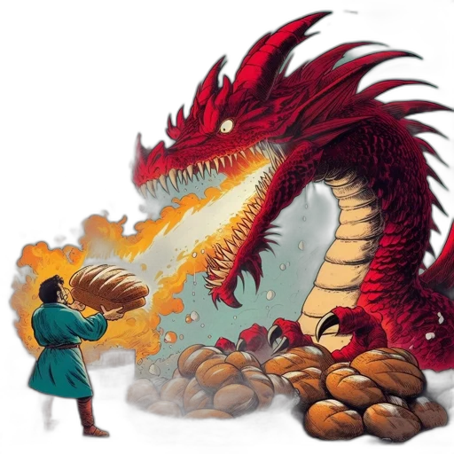 dragon, concept art, fantasy art, pixel art, comic book art, fire, red, fearsome transparent PNG cut-out