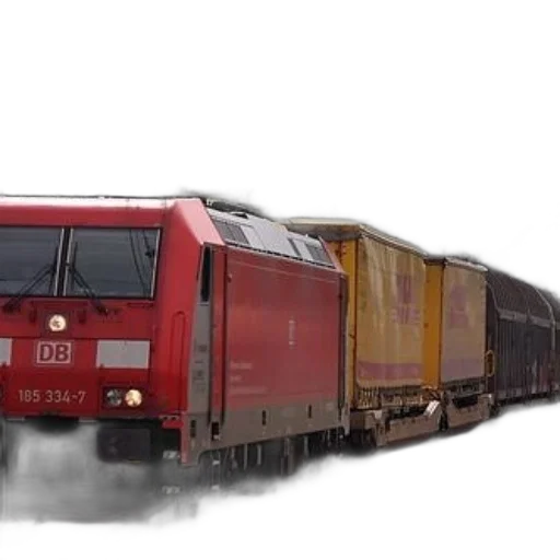 car, photorealistic, concept art, 3d render, fog, red, train, letters transparent PNG cut-out