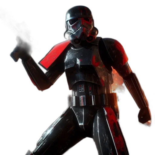 robot, mask, concept art, 3d render, comic book art, red, star, wars transparent PNG cut-out