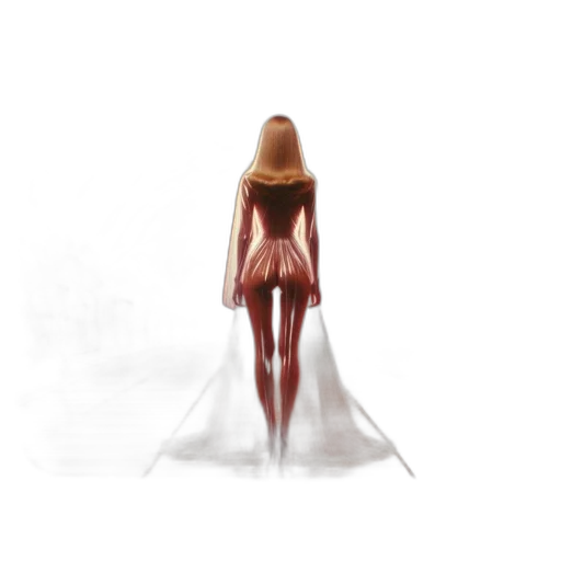 hair, dress, creature, robot, concept art, 3d render, pixel art, fantasy art transparent PNG cut-out