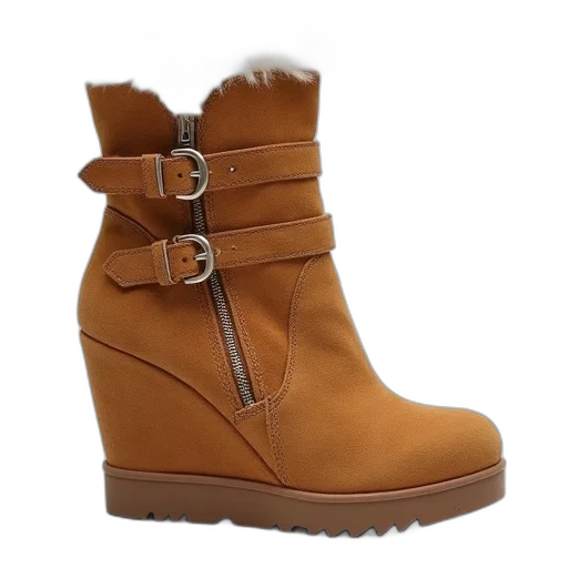 shoes, earth tones, camel, sued transparent PNG cut-out