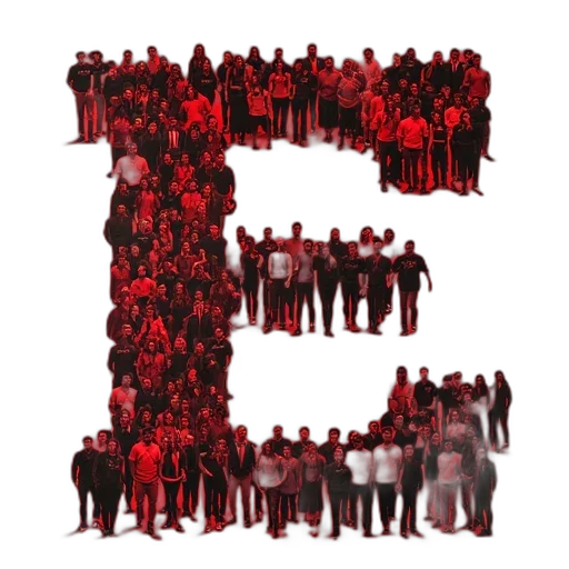 3d render, red, black, poster transparent PNG cut-out