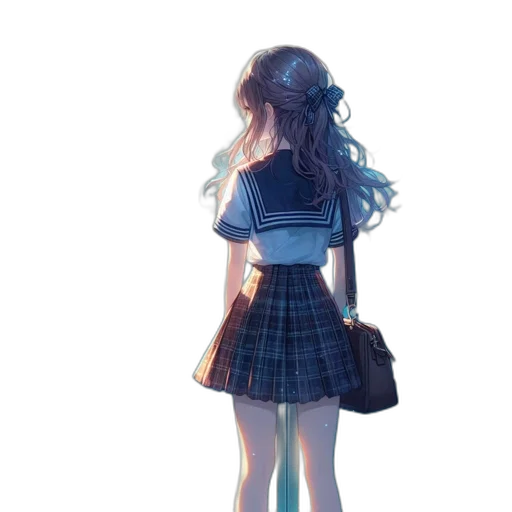 dress, robot, jacket, staff, concept art, anime, pixel art, 3d render transparent PNG cut-out