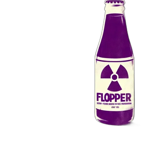 bottle, weapon, food, flower, vaporwave, pixel art, 3d render, concept art transparent PNG cut-out