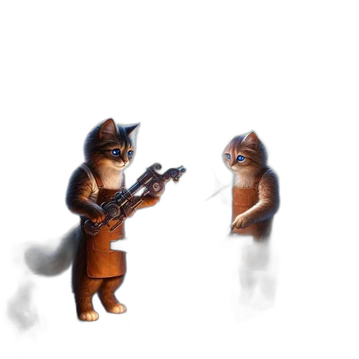 staff, animal, weapon, robot, 3d render, concept art, pixel art, fantasy art transparent PNG cut-out