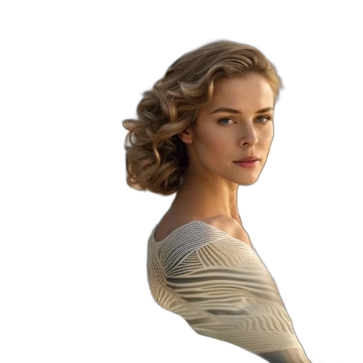 dress, crown, hair, face, photorealistic, concept art, pixel art, oil painting transparent PNG cut-out