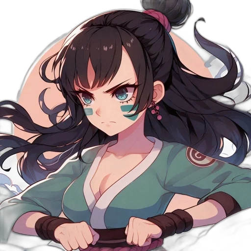 staff, weapon, face, jewelry, anime, pixel art, fantasy art, cartoon transparent PNG cut-out