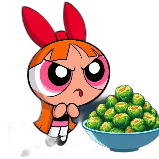 food, cartoon, concept art, animated, female, character, upset, holding transparent PNG cut-out