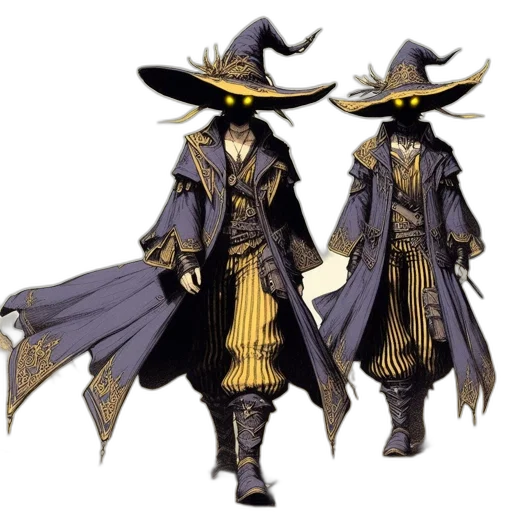 hat, staff, mask, concept art, fantasy art, pixel art, 3d render, dark transparent PNG cut-out
