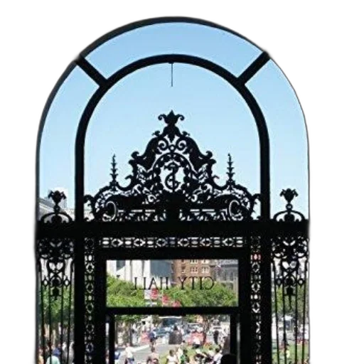 crown, building, face, furniture, photorealistic, city street, black, wrought transparent PNG cut-out