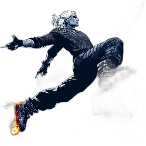 mask, concept art, comic book art, fantasy art, pixel art, outer space, blue, acrobatic transparent PNG cut-out