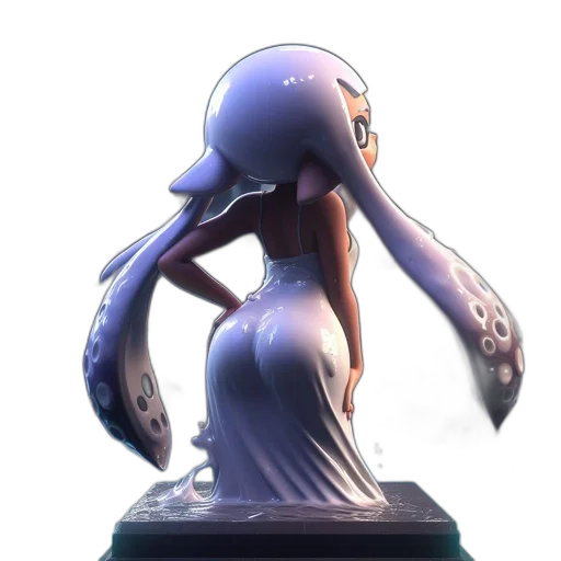 dress, creature, robot, hat, concept art, 3d render, fantasy art, pixel art transparent PNG cut-out