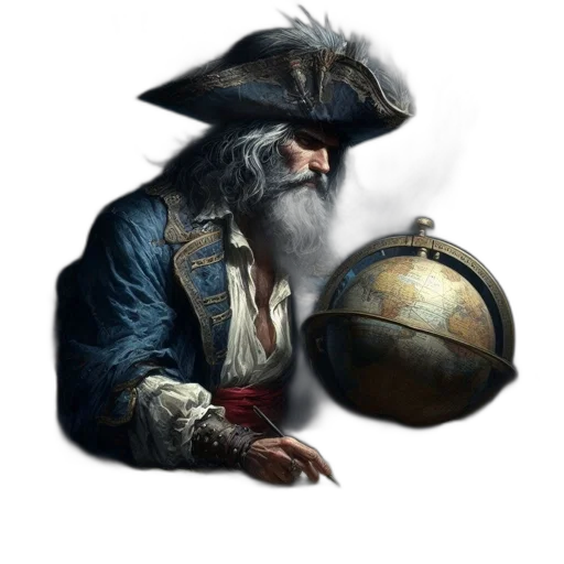 hat, staff, face, mask, fantasy art, concept art, photorealistic, oil painting transparent PNG cut-out