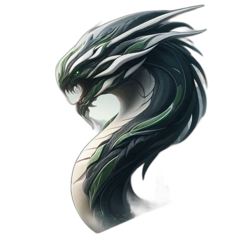 dragon, mask, creature, hair, fantasy art, concept art, pixel art, photorealistic transparent PNG cut-out