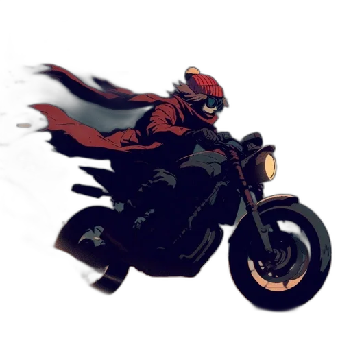 jacket, weapon, comic book art, concept art, pixel art, fantasy art, red, dark transparent PNG cut-out
