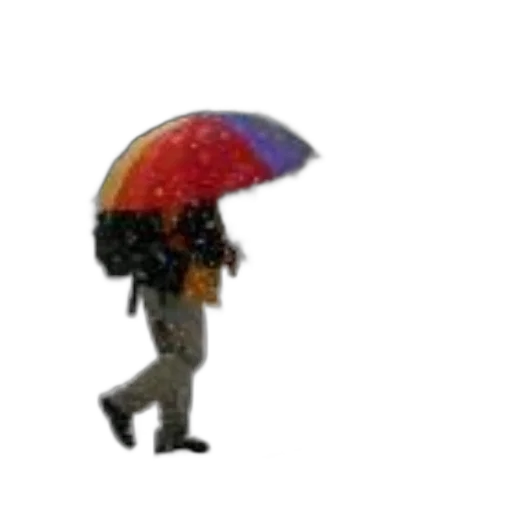 umbrella, hat, jacket, staff transparent PNG cut-out