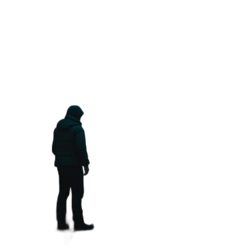 jacket, robot, staff, weapon transparent PNG cut-out