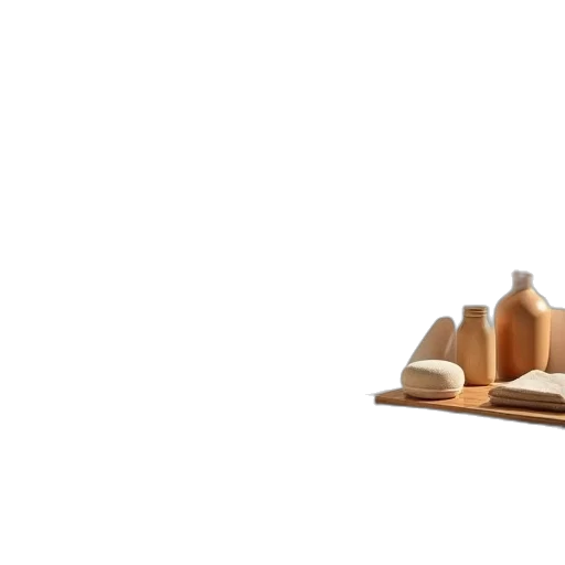 furniture, food, hat, bottle, 3d render, concept art, photorealistic, forest transparent PNG cut-out