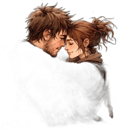 watercolor, fantasy art, concept art, photorealistic, snow, fire, fog, monochrome transparent PNG cut-out