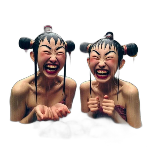 mask, face, hair, jewelry, photorealistic, 3d render, concept art, cartoon transparent PNG cut-out