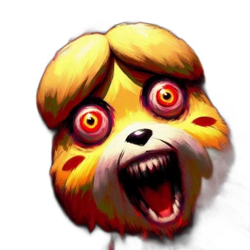 creature, animal, mask, staff, concept art, pixel art, 3d render, watercolor transparent PNG cut-out