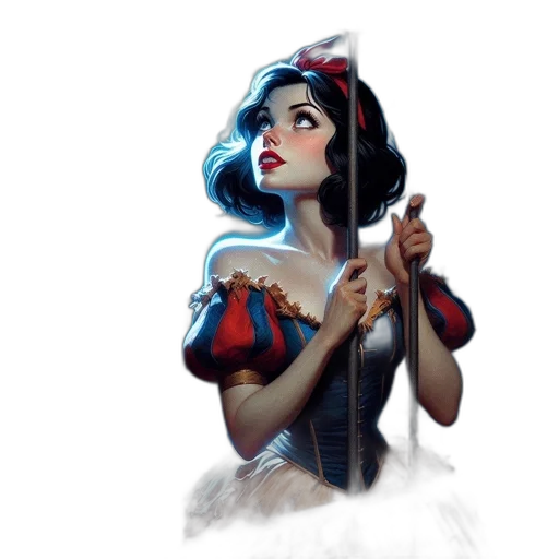 staff, sword, umbrella, dress, concept art, fantasy art, comic book art, pixel art transparent PNG cut-out
