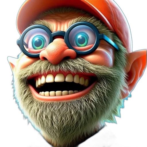 face, staff, creature, 3d render, photorealistic, concept art, fantasy art, elderly transparent PNG cut-out