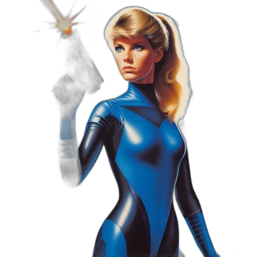 concept art, comic book art, fantasy art, cartoon, blue, futuristic, environment, woman transparent PNG cut-out