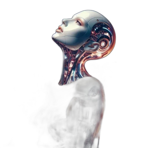 robot, mask, face, creature, concept art, photorealistic, fantasy art, cyberpunk transparent PNG cut-out