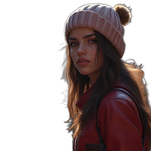 jacket, hat, face, photorealistic, concept art, fantasy art, oil painting, snow transparent PNG cut-out