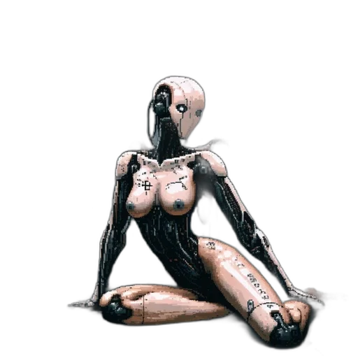 robot, creature, mask, animal, comic book art, concept art, cyberpunk, fantasy art transparent PNG cut-out